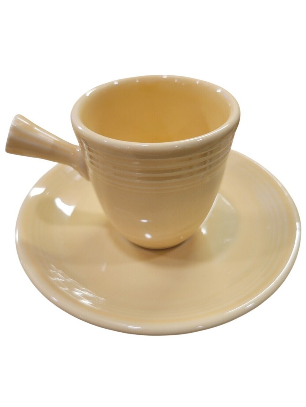 ☀️ Fiesta® Yellow Stick Handle Demitasse Cup & Saucer ☀️